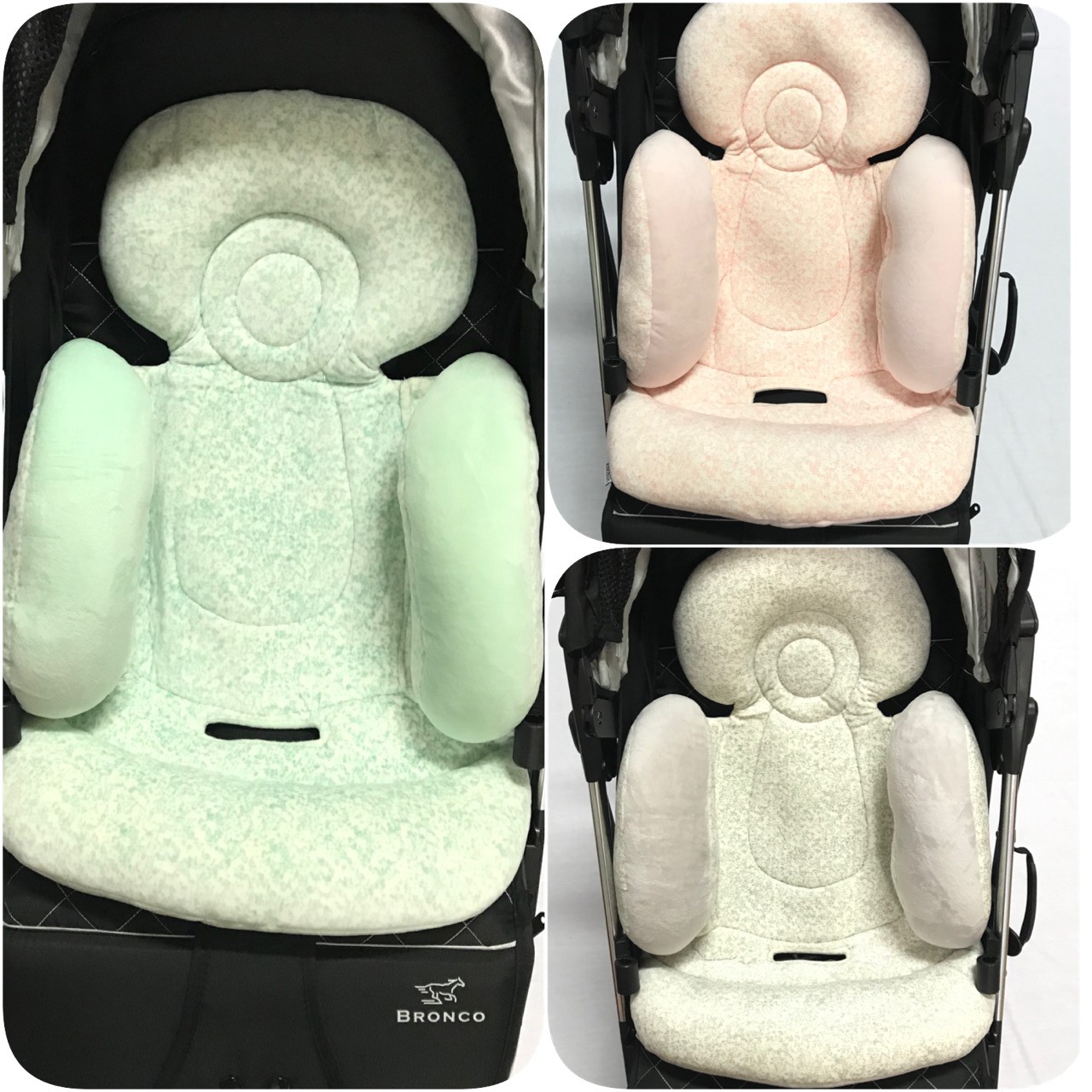 BRONCO BABY SUPPORT เบาะรองนอนรถเข็น/คาร์ซีท SUPER SOFT SPANDEX